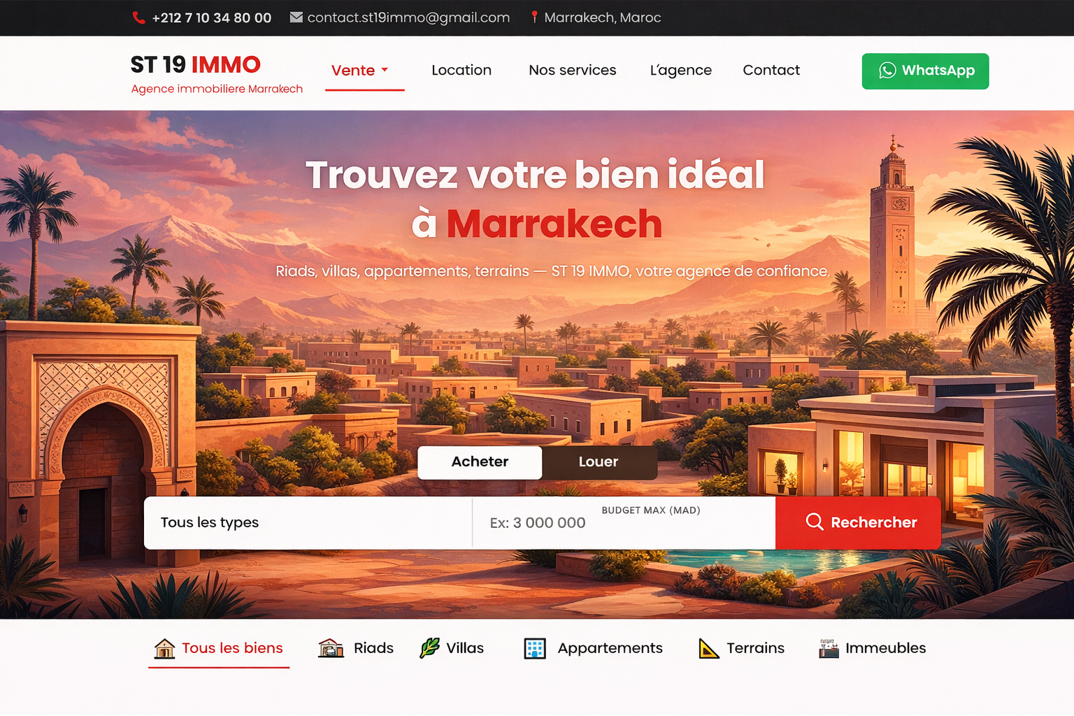 ST19 Immo · Aperçu du site